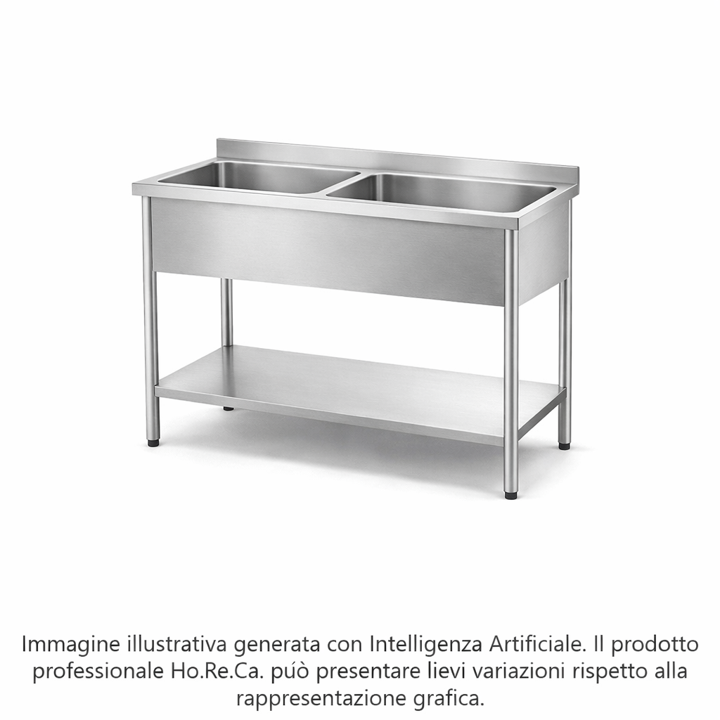 Lavatoio  a giorno con ripiano inferiore profonditá 700
