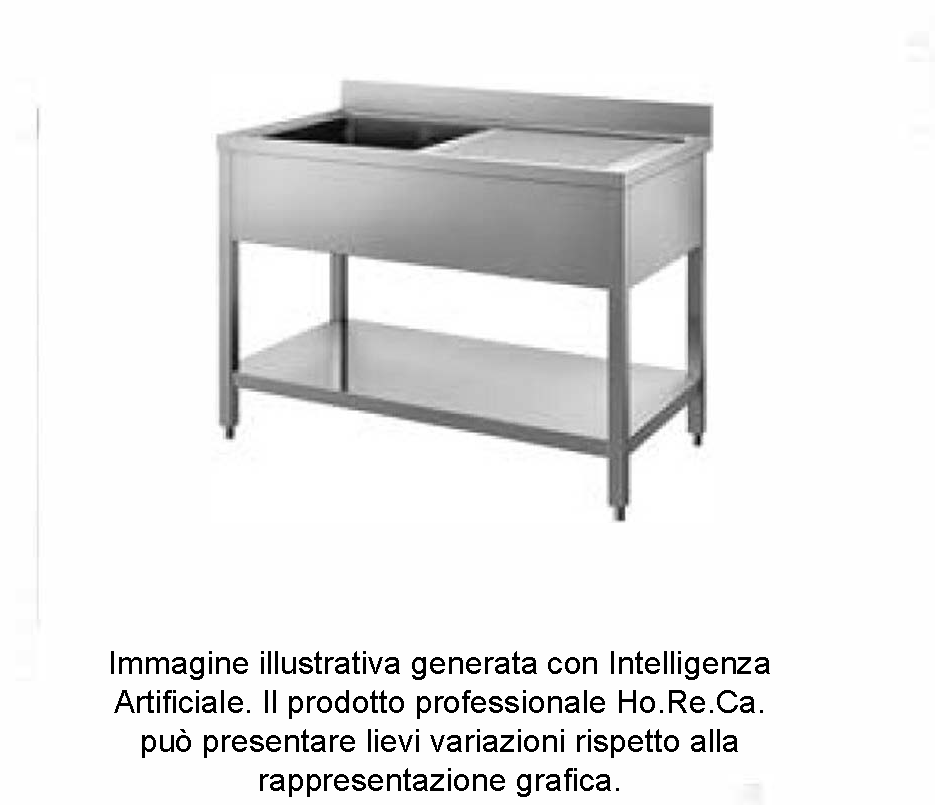 Lavatoio a giorno con ripiano inferiore profonditá 700
