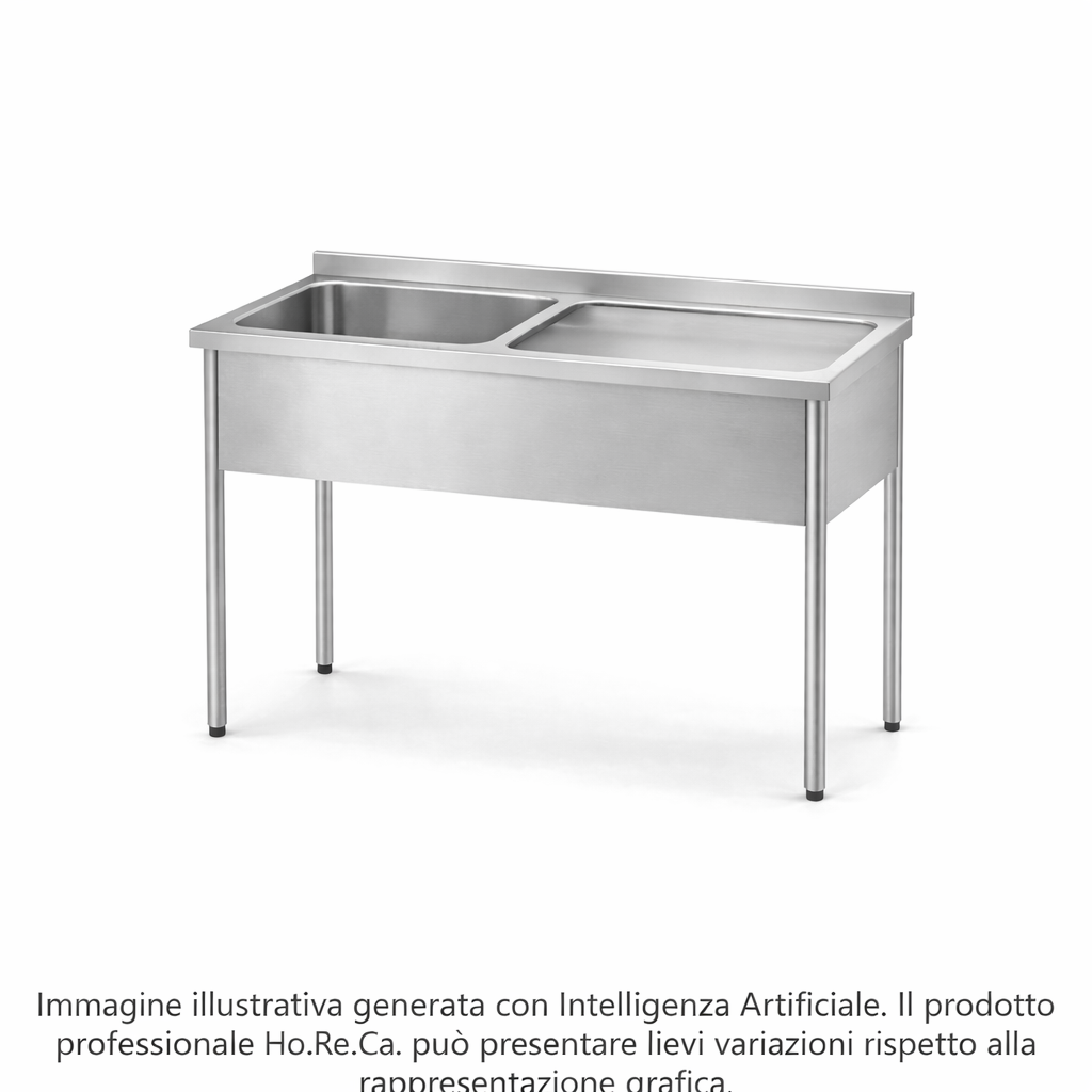 Lavatoio con basamento su gambe profonditá 700